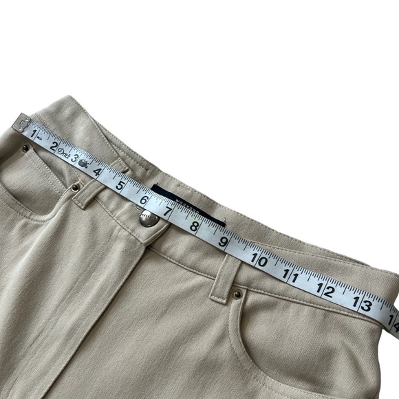 MaxMara light tan weekend stretch high waist straight leg trouser pants size 4 - Picture 10 of 13